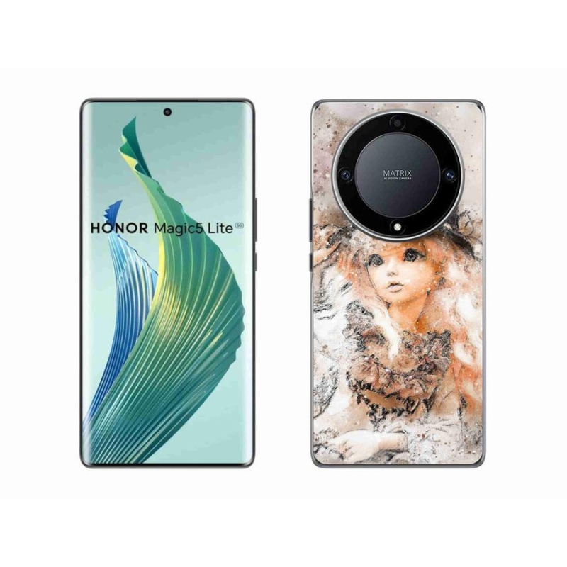 Gél borító mmCase a Honor Magic 5 Lite 5G számára - kalapos lány