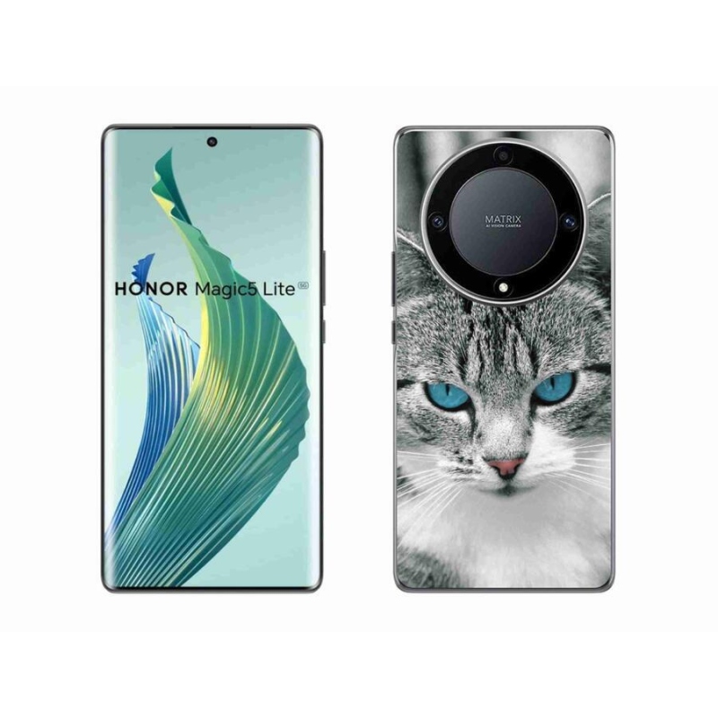 Gél borítás mmCase a Honor Magic 5 Lite 5G számára - macskaszem 1