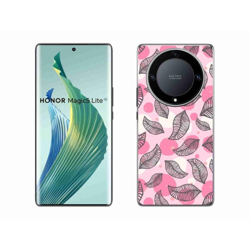 Gél borító mmCase a Honor Magic 5 Lite 5G számára - rajzfilmes hulló levelek