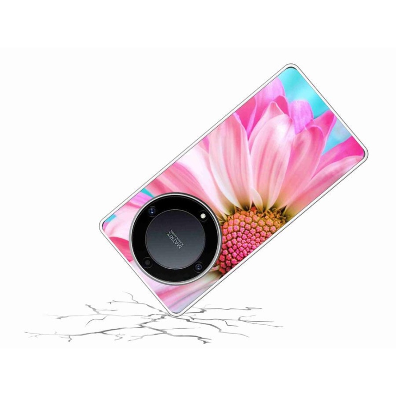 Zselés borítás mmCase a Honor Magic 5 Lite 5G számára - rózsaszín virág