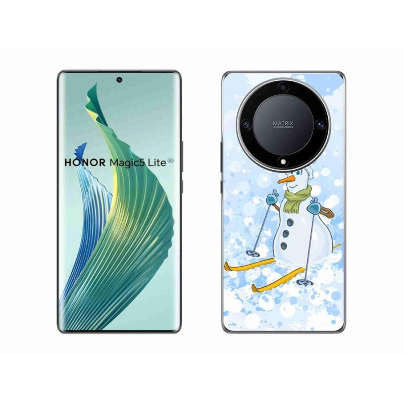 Gél borítás mmCase a Honor Magic 5 Lite 5G számára - hóember