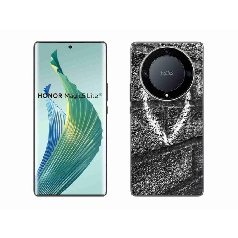 Gél borítás mmCase a Honor Magic 5 Lite 5G számára - szív a falon
