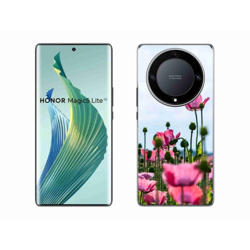 Gél borítás mmCase a Honor Magic 5 Lite 5G számára - mákos színű