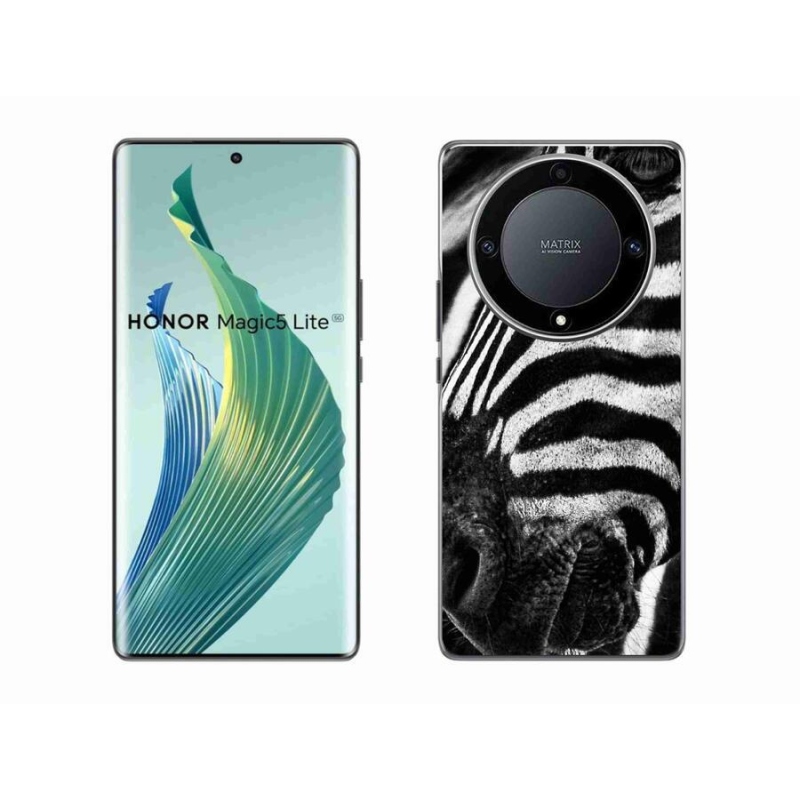 Zselés borítás mmCase a Honor Magic 5 Lite 5G készülékhez - zebra