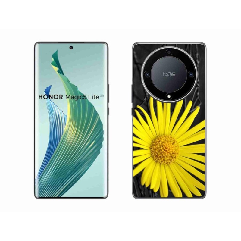 Gél borítás mmCase a Honor Magic 5 Lite 5G készülékhez - sárga virág