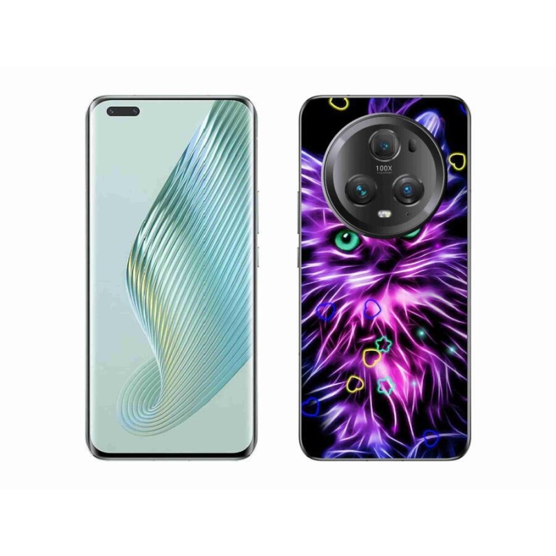 Zselés borítás mmCase a Honor Magic 5 Pro 5G számára - absztrakt macska