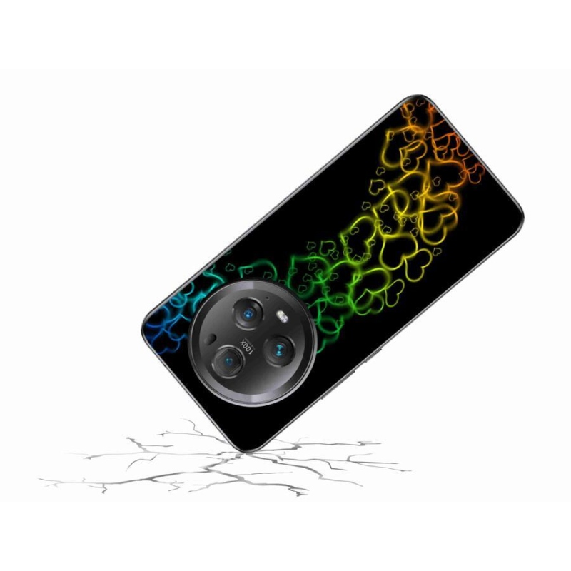 Zselés borítás mmCase a Honor Magic 5 Pro 5G készülékhez - színes szívek
