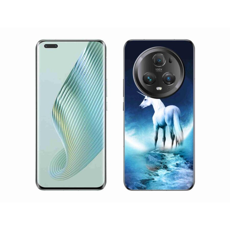 Zselés borítás mmCase a Honor Magic 5 Pro 5G készülékhez - fehér egyszarvú