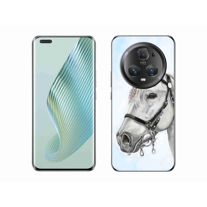 Zselés borítás mmCase a Honor Magic 5 Pro 5G készülékhez - fehér ló 1