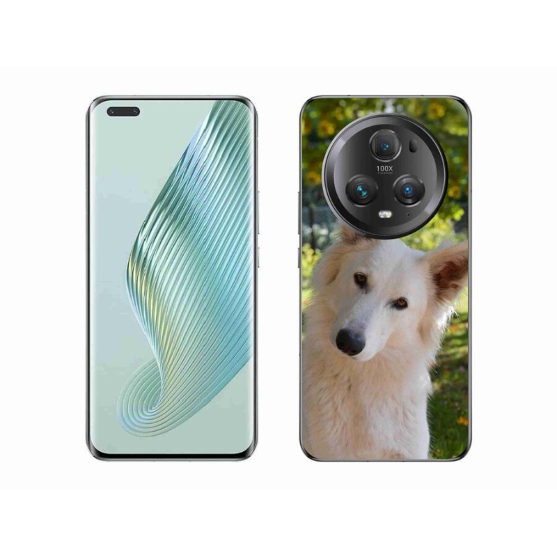 Zselés borítás mmCase a Honor Magic 5 Pro 5G készülékhez - fehér Svájci juhász 1