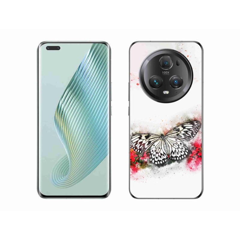Zselés borítás mmCase a Honor Magic 5 Pro 5G készülékhez - fekete-fehér pillangó