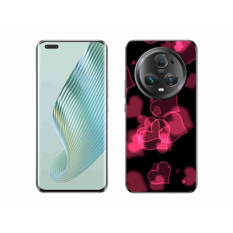 Zselés borítás mmCase a Honor Magic 5 Pro 5G készülékhez - piros szívek