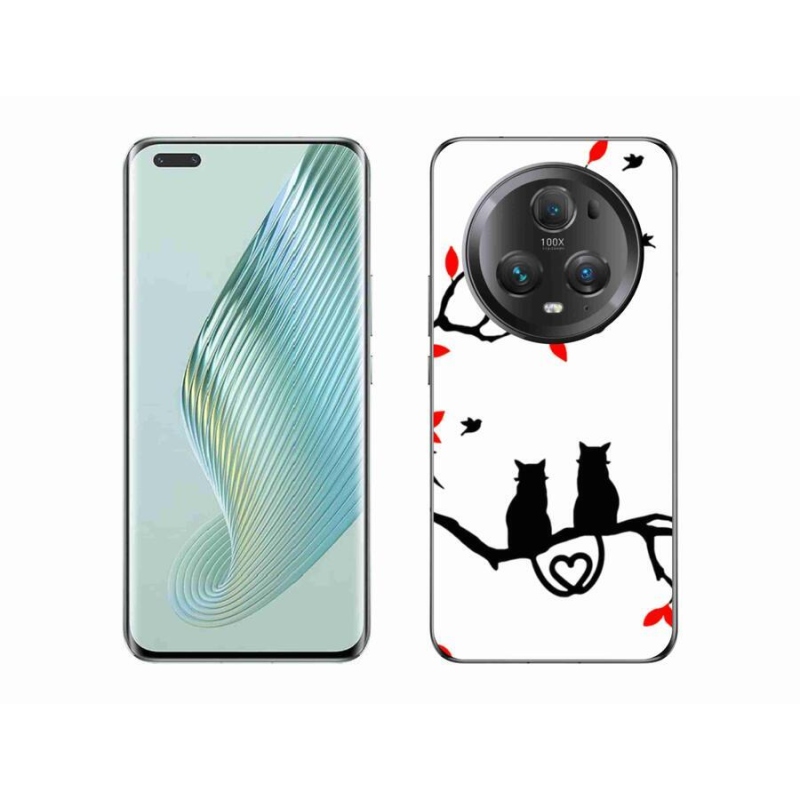 Gél borítás mmCase a Honor Magic 5 Pro 5G számára - macska szeretet