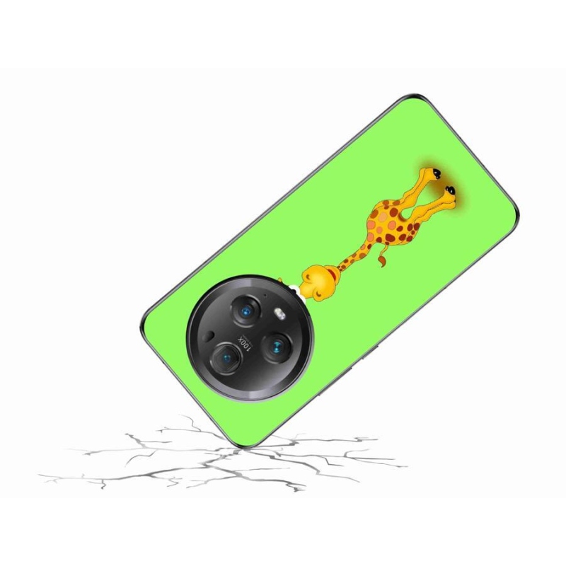 Zselés borítás mmCase a Honor Magic 5 Pro 5G számára - rajzfilm zsiráf