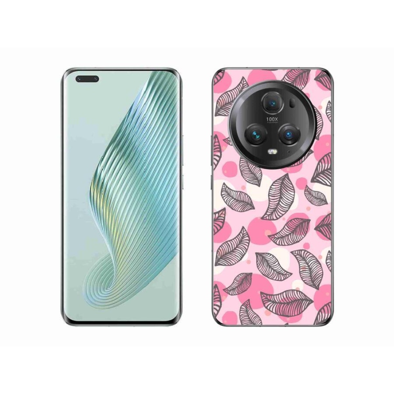 Zselés borítás mmCase a Honor Magic 5 Pro 5G számára - rajzfilmes hulló levelek