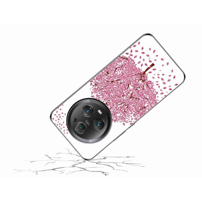 Zselés borítás mmCase a Honor Magic 5 Pro 5G számára - rajzfilmfa levelekkel