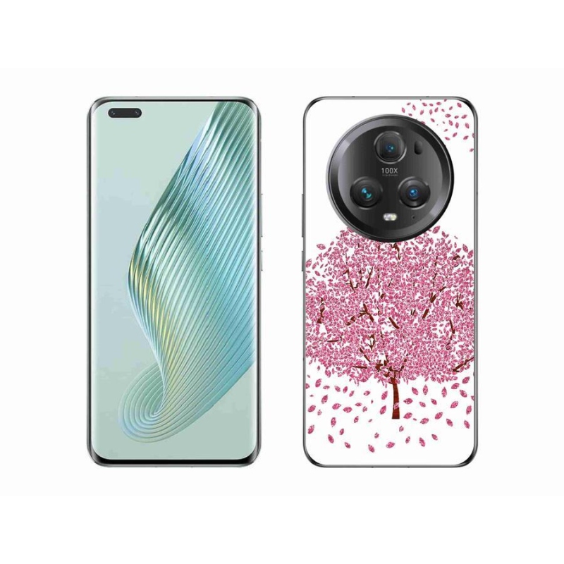 Zselés borítás mmCase a Honor Magic 5 Pro 5G számára - rajzfilmfa levelekkel