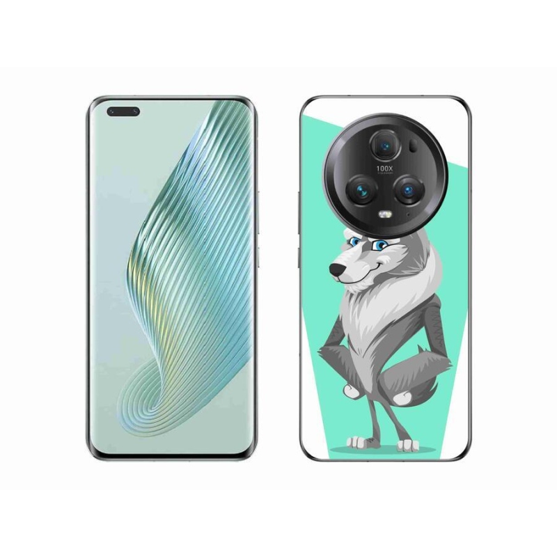 Zselés borítás mmCase a Honor Magic 5 Pro 5G számára - rajzfilm farkas