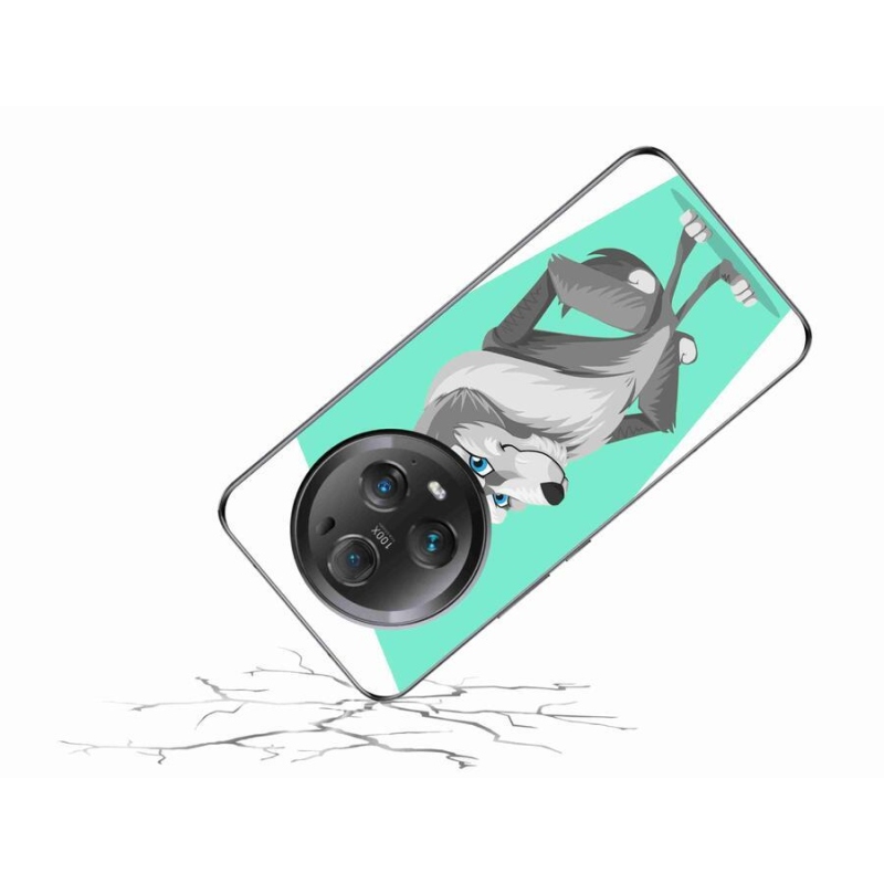 Zselés borítás mmCase a Honor Magic 5 Pro 5G számára - rajzfilm farkas