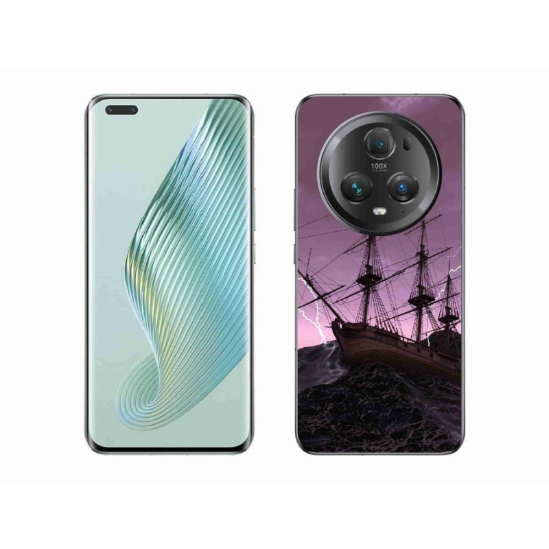 Zselés borítás mmCase a Honor Magic 5 Pro 5G számára - hajó a viharban