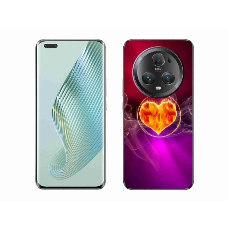 Gél borítás mmCase a Honor Magic 5 Pro 5G számára - tüzes szív