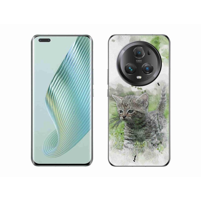 Gél borítás mmCase a Honor Magic 5 Pro 5G számára - aranyos cica 1