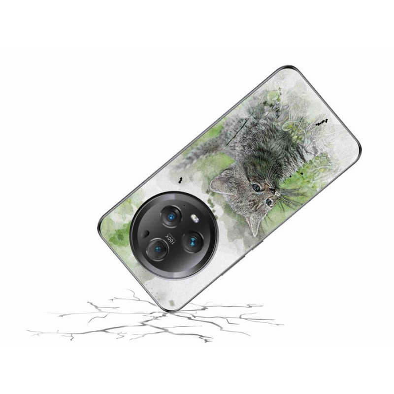 Gél borítás mmCase a Honor Magic 5 Pro 5G számára - aranyos cica 1