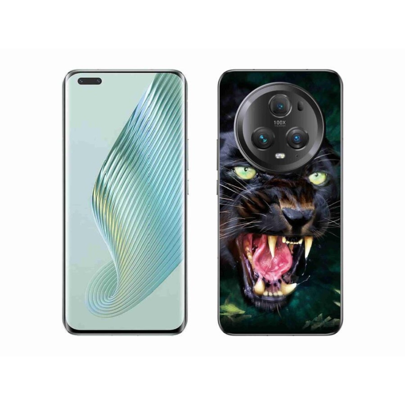Gél borítás mmCase a Honor Magic 5 Pro 5G készülékhez - dühös fekete párduc