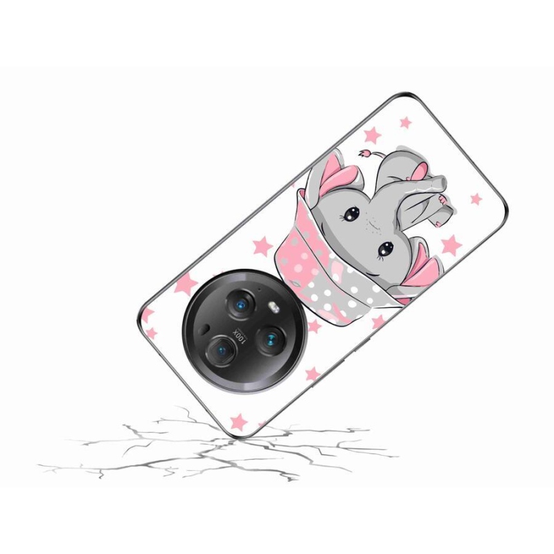 Zselés borítás mmCase a Honor Magic 5 Pro 5G készülékhez - rózsaszín elefánt