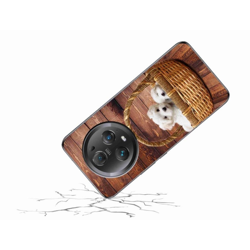 Zselés borítás mmCase a Honor Magic 5 Pro 5G számára - kölyökkutyák