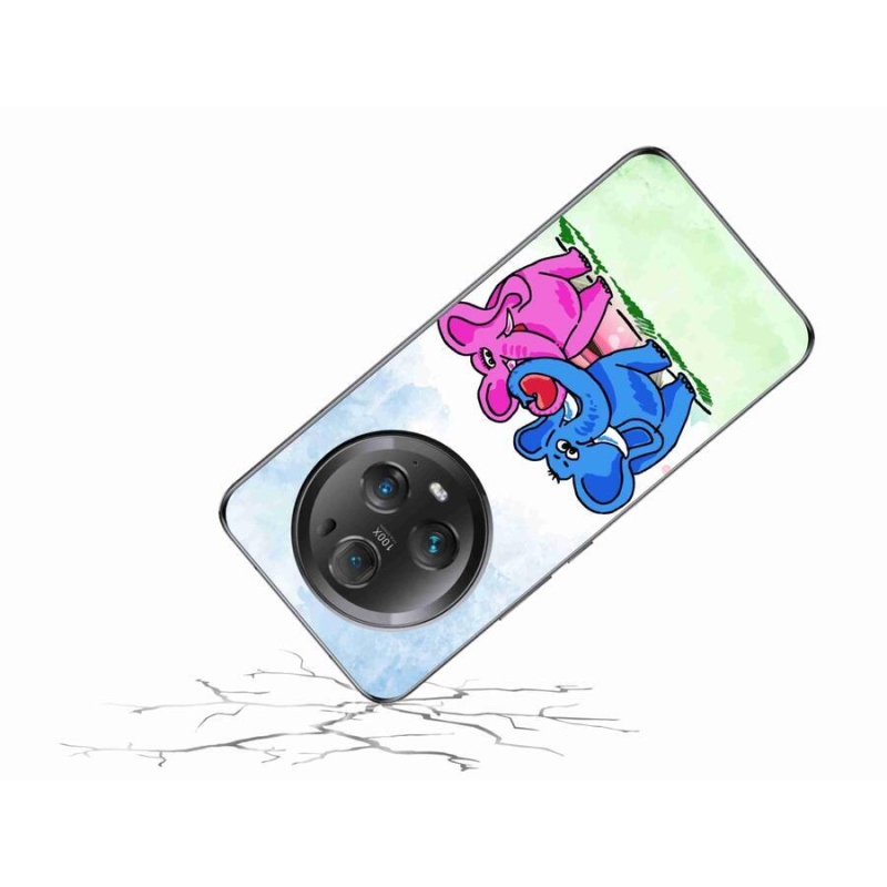 Gél borítás mmCase a Honor Magic 5 Pro 5G számára - szerelmes elefántok