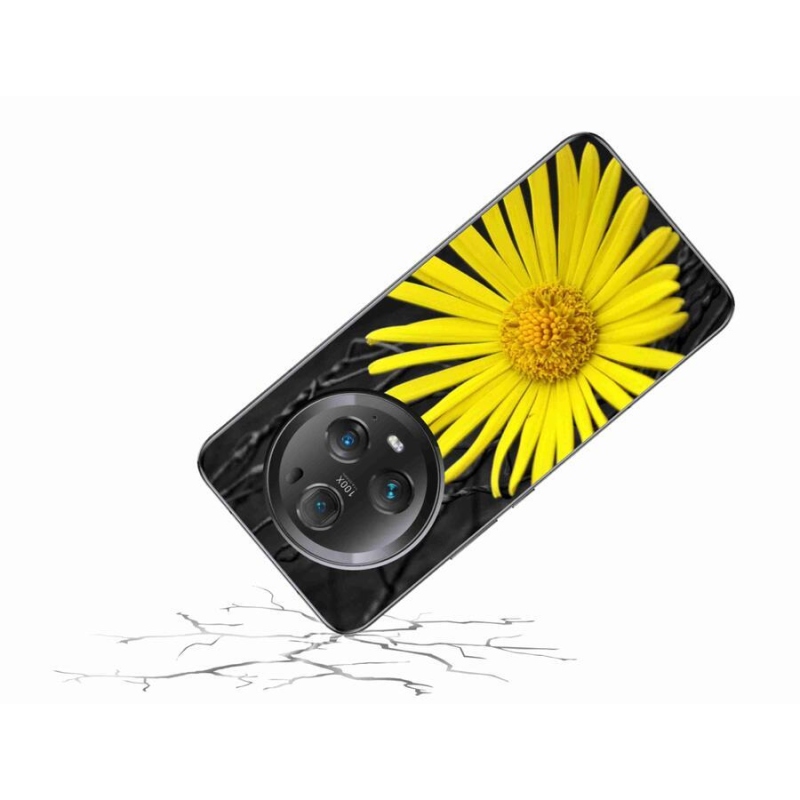 Zselés borítás mmCase Honor Magic 5 Pro 5G - sárga virág