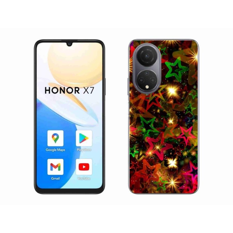 Zselés borítás mmCase a Honor X7-hez - színes csillagok