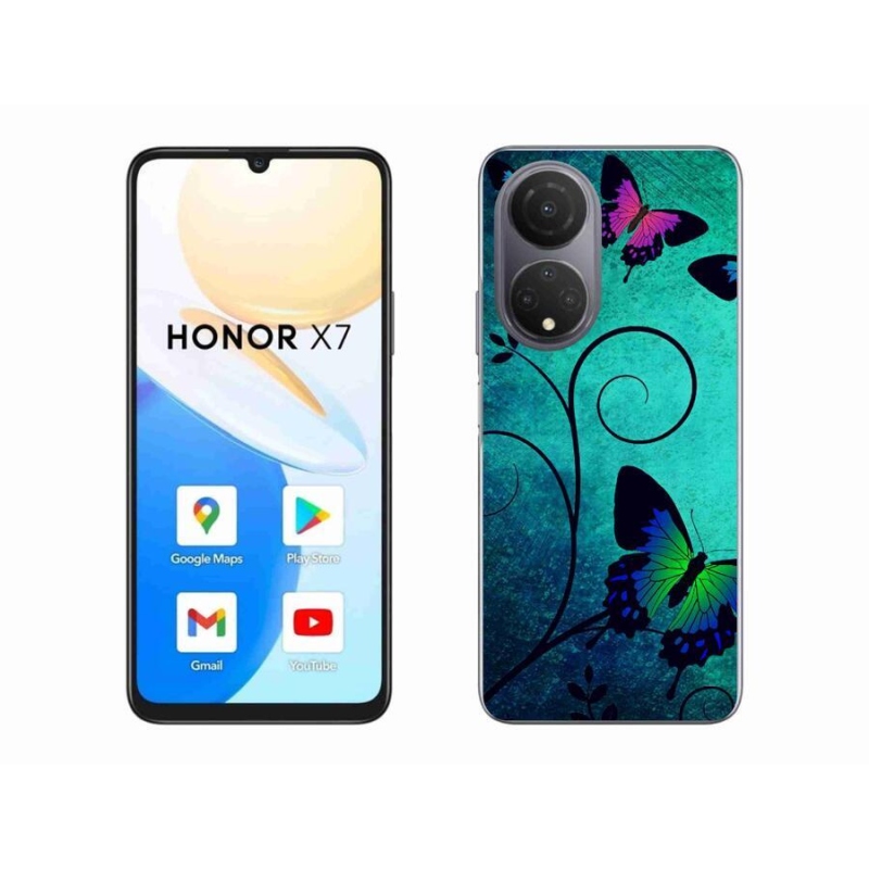 Gél borítás mmCase a Honor X7 készülékhez - színes pillangók