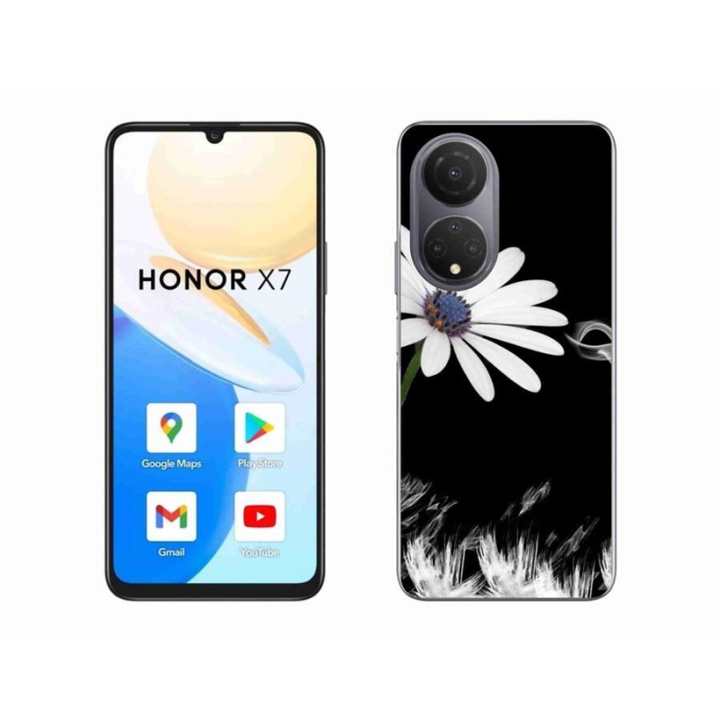 Zselés borítás mmCase a Honor X7-hez - fehér virág