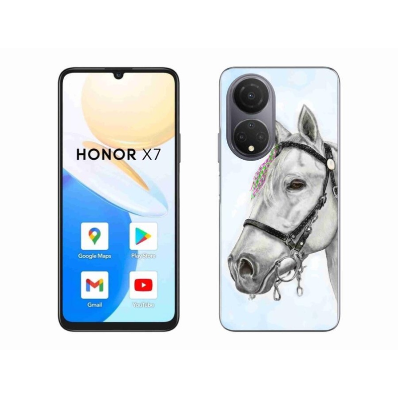 Zselés borítás mmCase a Honor X7-hez - fehér ló 1