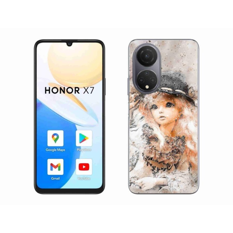 Gél borítás mmCase a Honor X7 készülékhez - lány kalapban