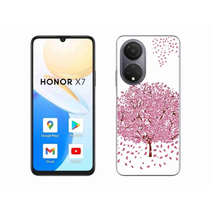 Gél borító mmCase a Honor X7-hez - rajzfilmfa levelekkel