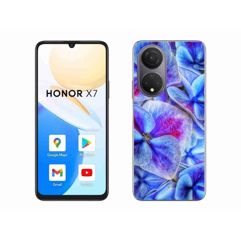 Zselés borítás mmCase a Honor X7-hez - kék virágok 1