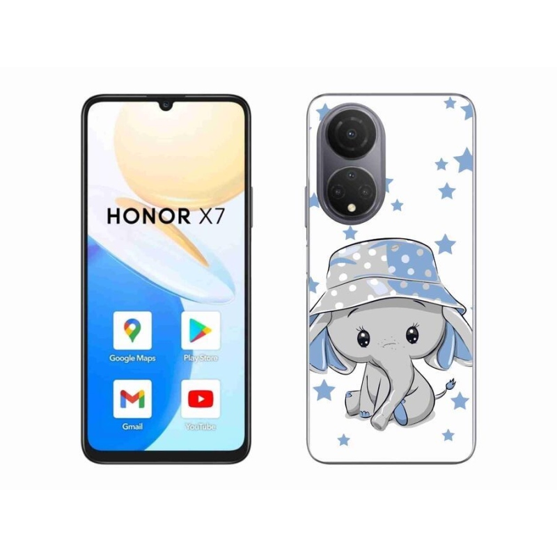 Zselés borítás mmCase a Honor X7 készülékhez - kék elefánt