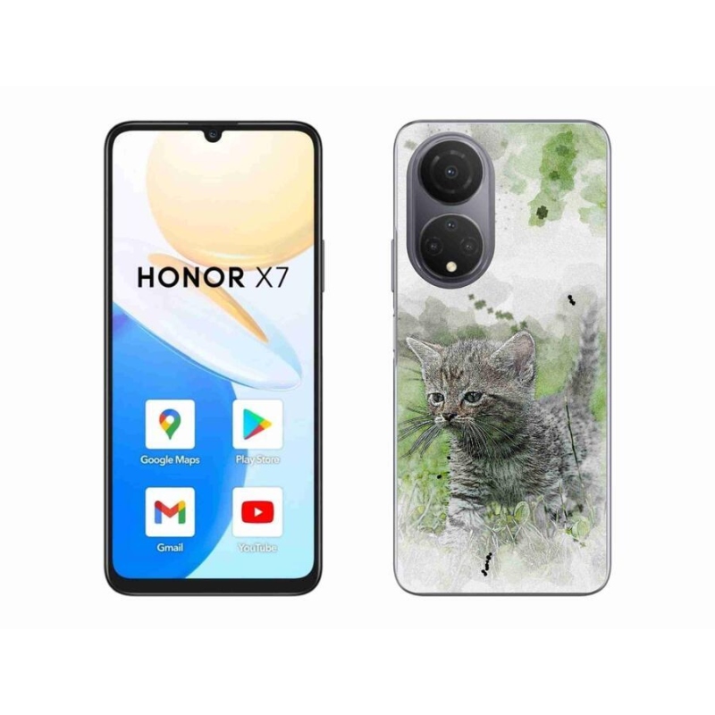 Gél borítás mmCase a Honor X7-hez - aranyos cica 1