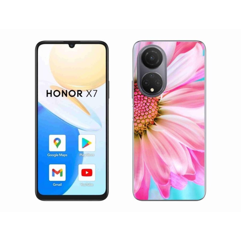 Zselés borítás mmCase a Honor X7-hez - rózsaszín virág