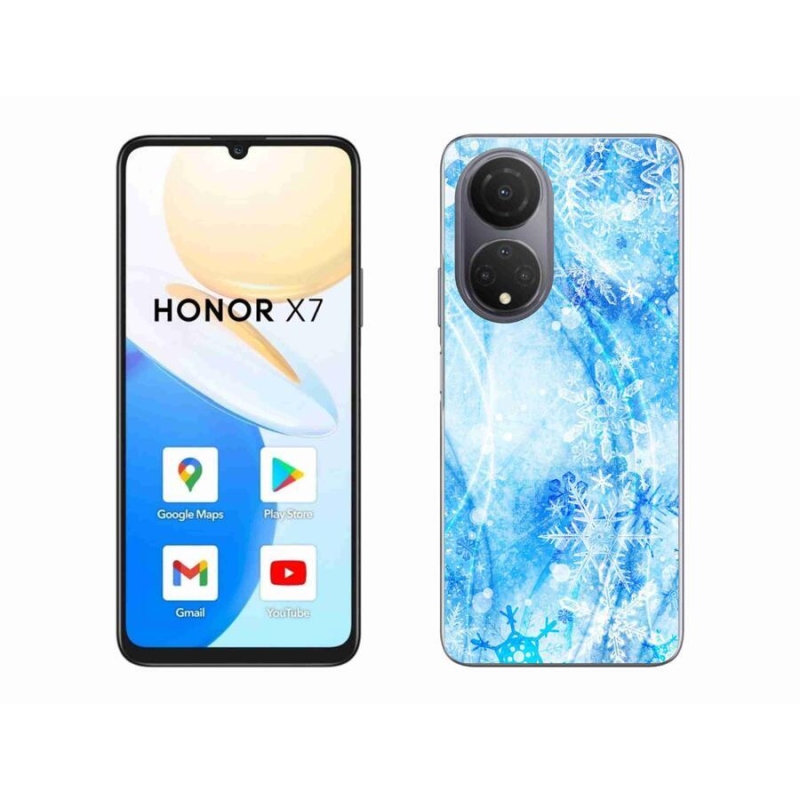 Zselés borítás mmCase a Honor X7 készülékhez - hópelyhek