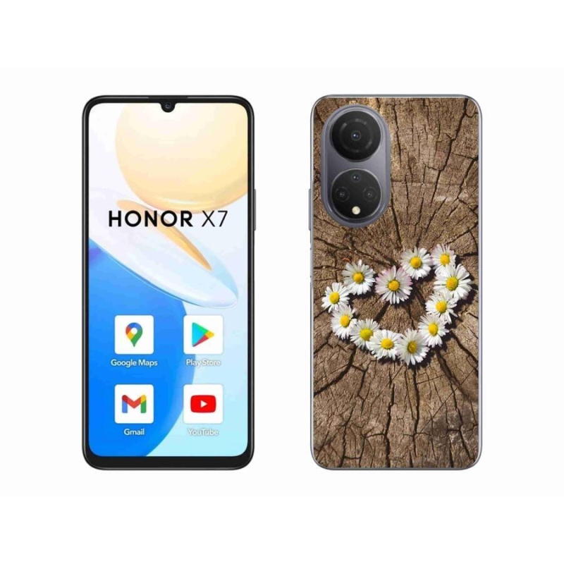 Zselés borítás mmCase a Honor X7 készülékhez - százszorszépek szíve