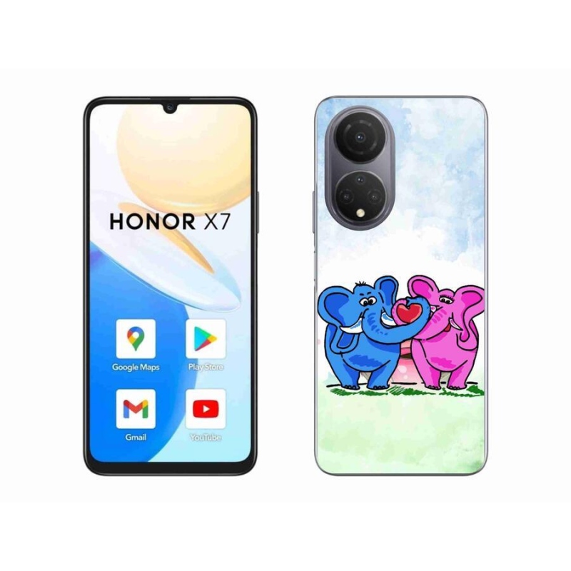 Gél borítás mmCase a Honor X7-hez - szerelmes elefántok