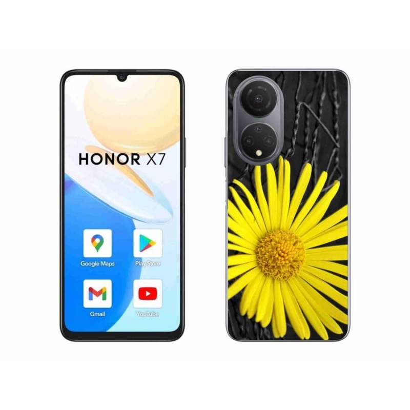 Zselés borítás mmCase a Honor X7-hez - sárga virág