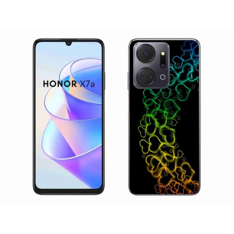 Zselés borítás mmCase a Honor X7a készülékhez - színes szívek