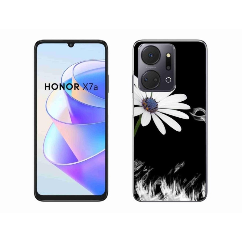 Zselés borítás mmCase a Honor X7a készülékhez - fehér virág