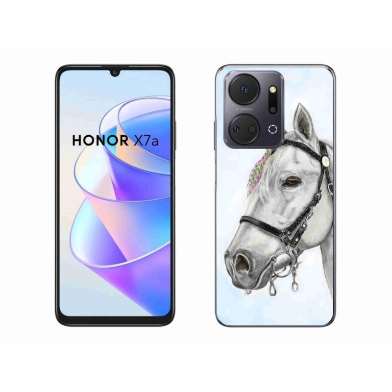 Zselés borítás mmCase a Honor X7a készülékhez - fehér ló 1