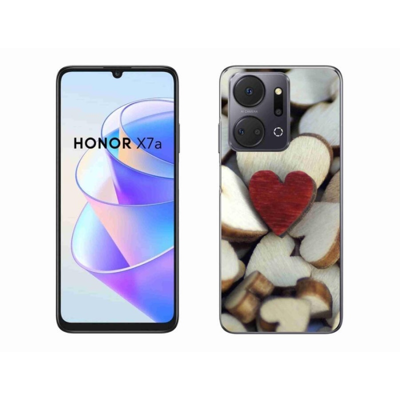 Gél borítás mmCase a Honor X7a készülékhez - gravírozott piros szív